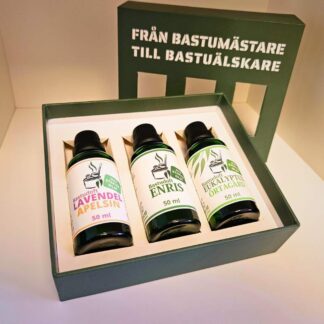 Presentask med bastudofter