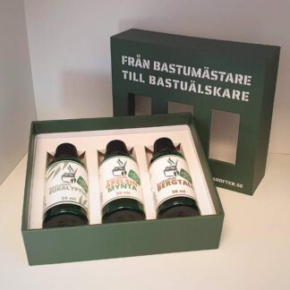 Presentask med bastudofter